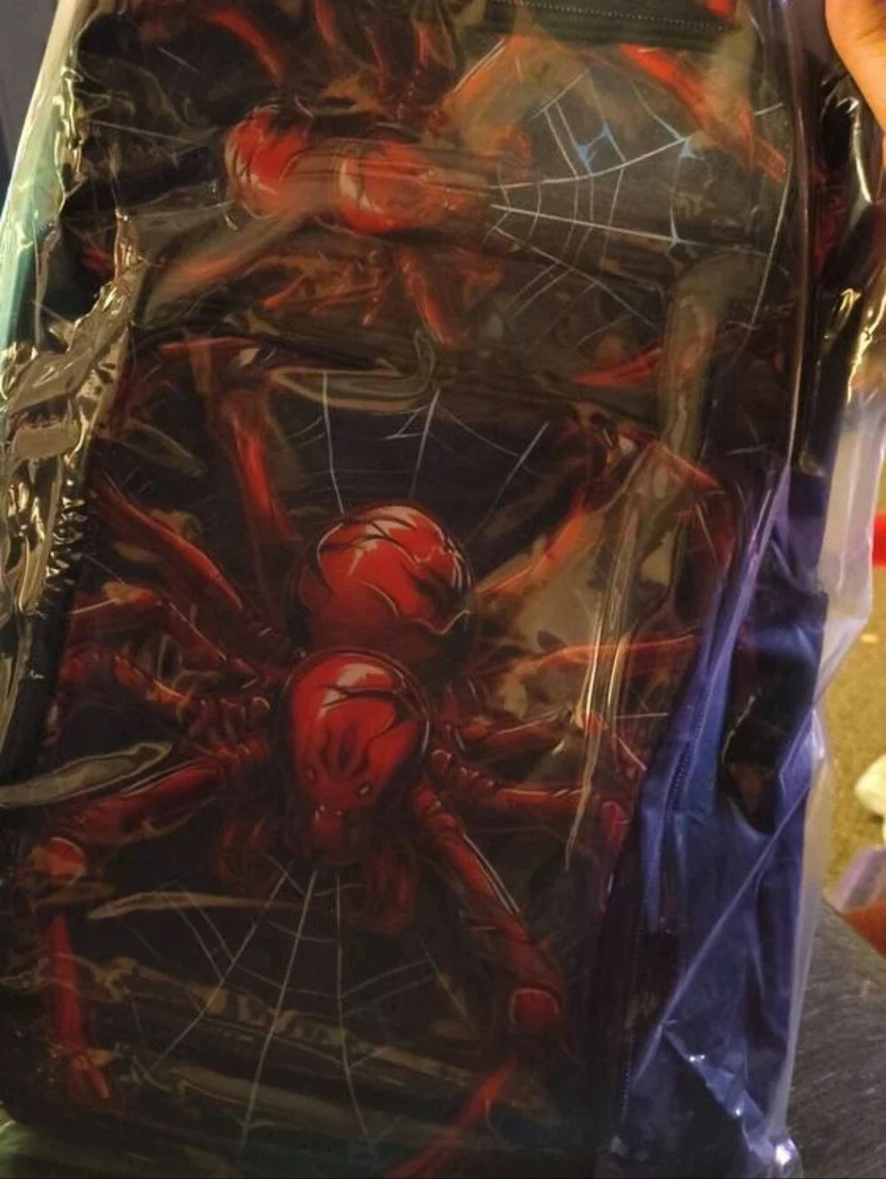 Kids 3-Piece Red Spider Backpack Set - School Bag, Lunch Bag & Pencil Case